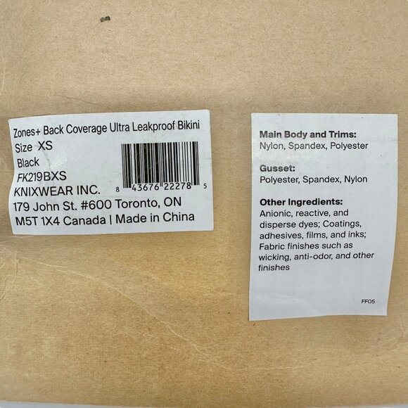 KNIX Zones+ Ultra Leakproof Bikini Back Coverage Womens XS Black Sealed Package - Picture 10 of 11